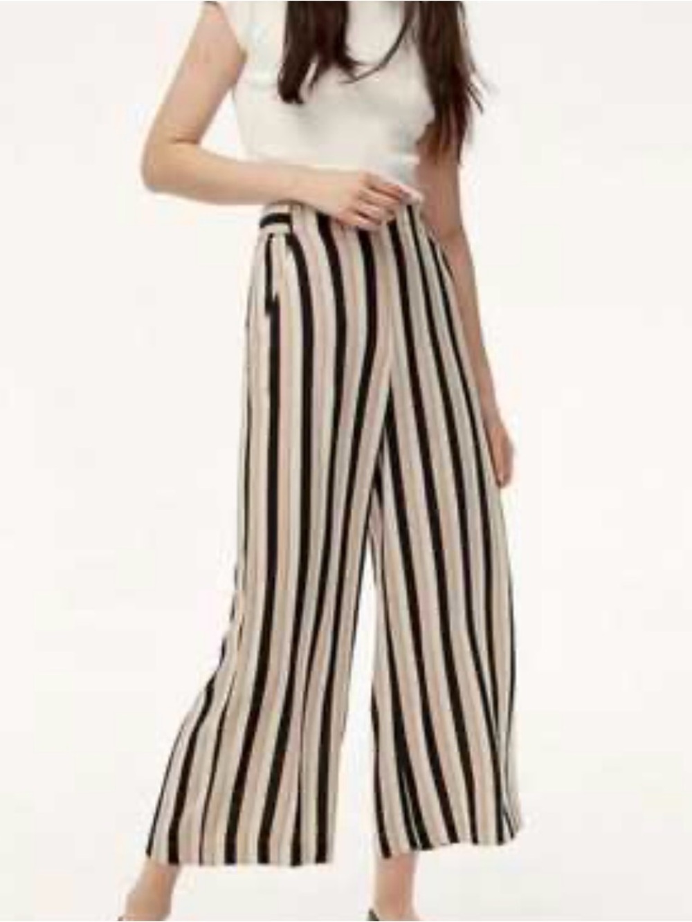 Wilfred Faun Striped Wide-Leg Pant (Size S)